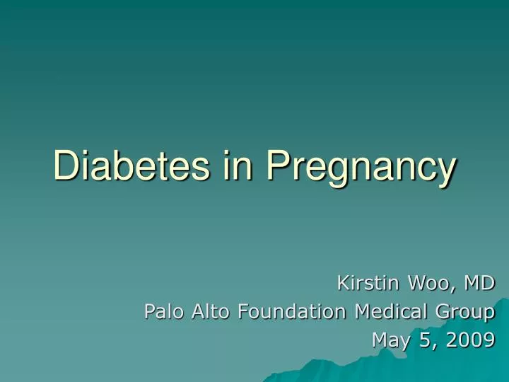 diabetes in pregnancy n.