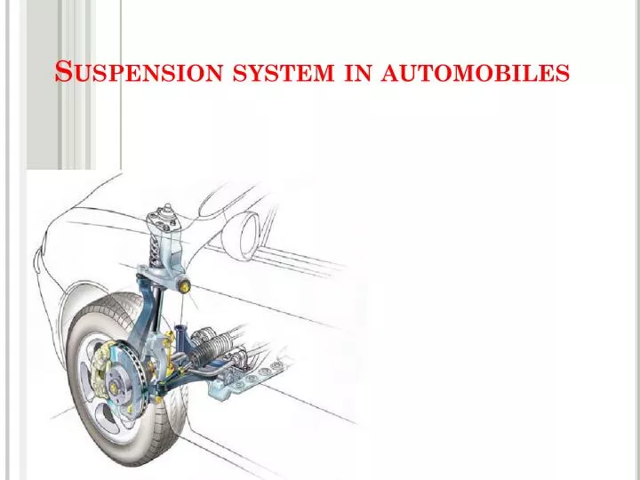 suspension system in automobiles n.