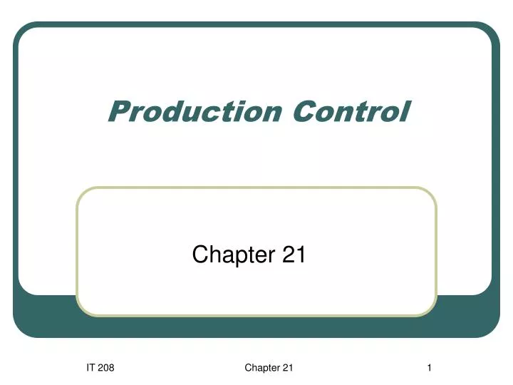 production control n.