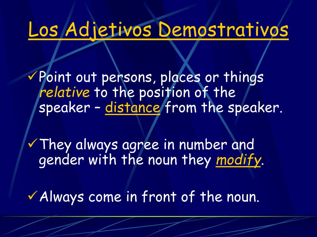 Ppt Los Adjetivos Demostrativos Powerpoint Presentation Free 6537