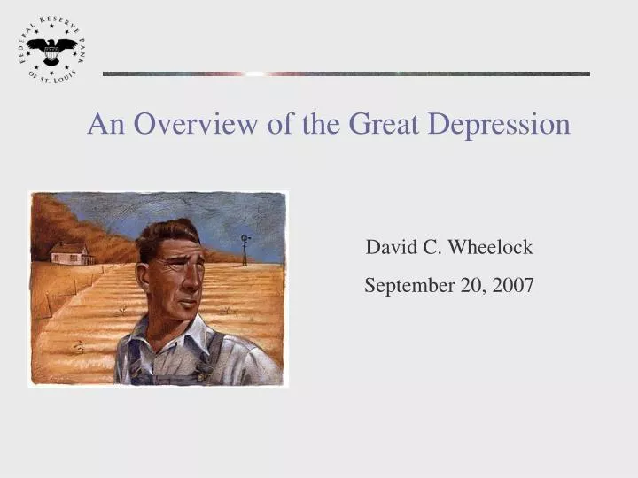 an overview of the great depression n.