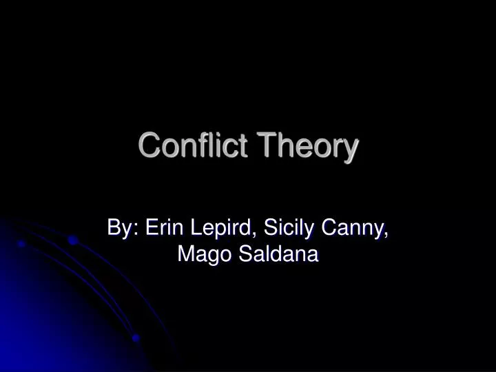 conflict theory n.