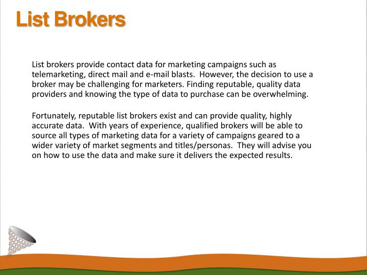 Direct Mail List Brokers Direct Mail List Brokers