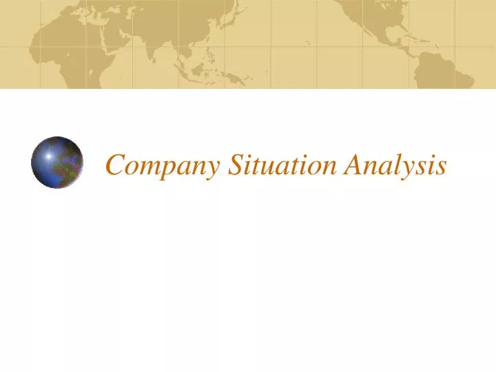company situation analysis n.
