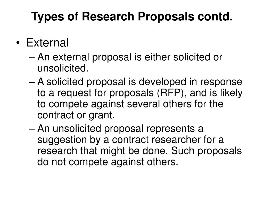 two types of research proposal
