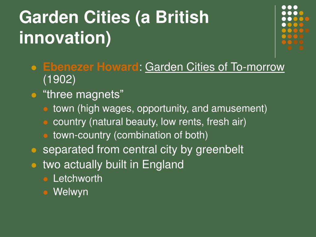 Garden City Concept By Ebenezer Howard Ppt Smkwalisongsragen