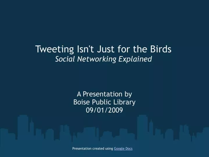 tweeting isn t just for the birds social networking explained n.