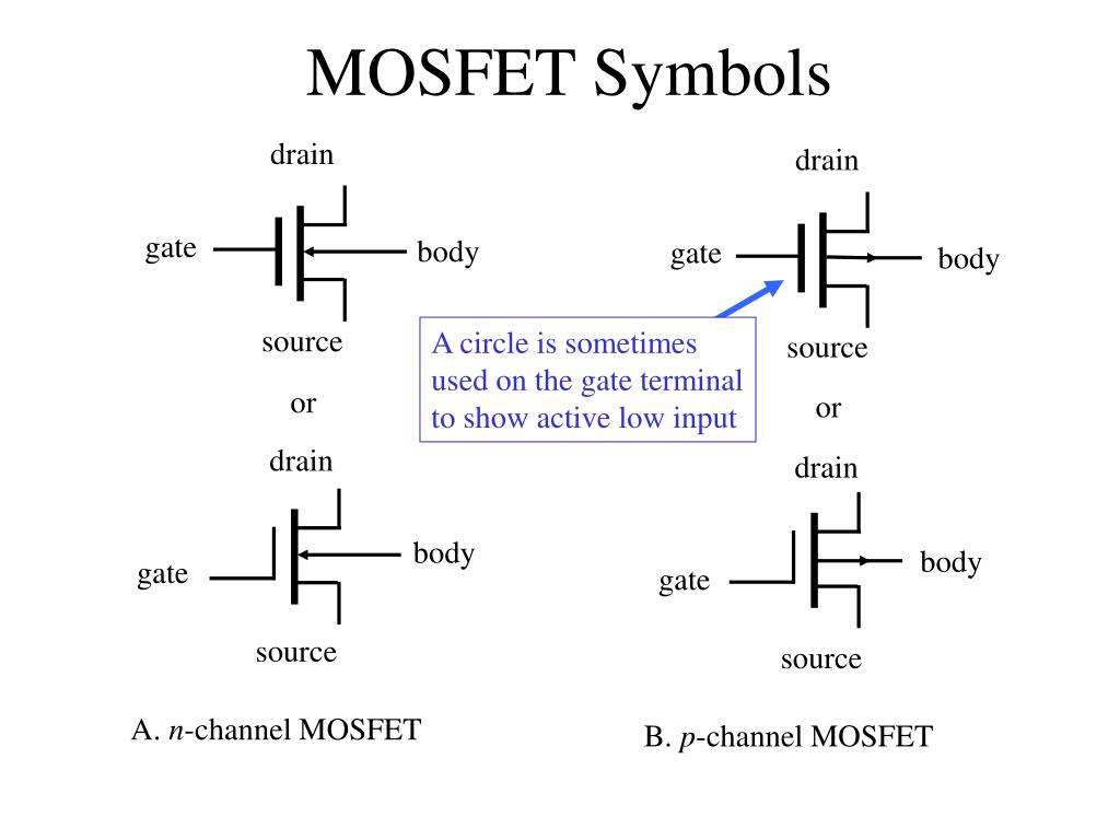 mosfet symbols.