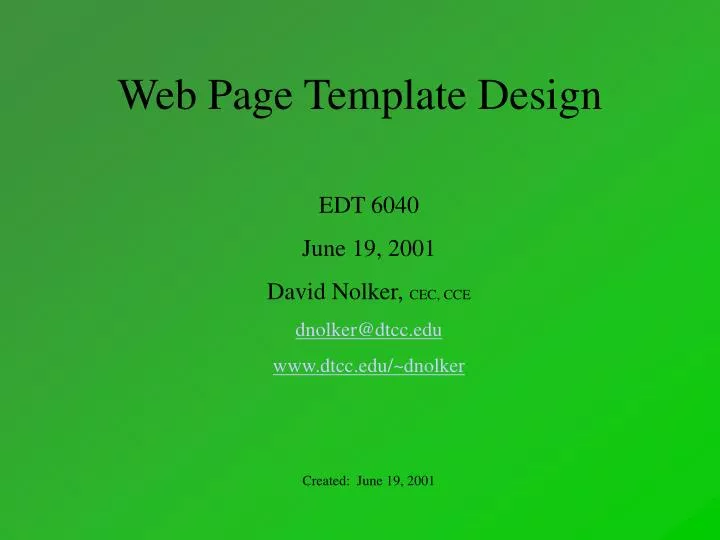 web page template design n.