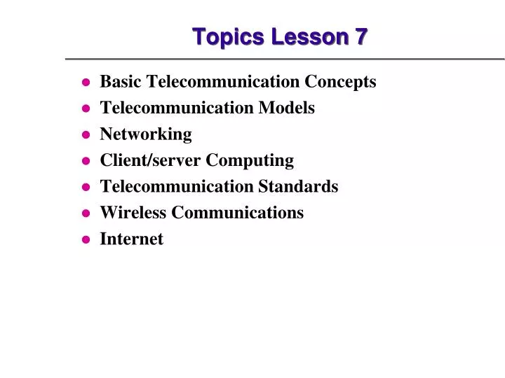 topics lesson 7 n.