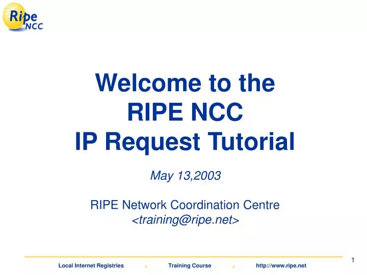 welcome to the ripe ncc ip request tutorial n.