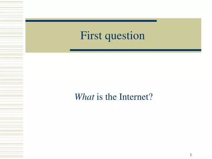 first question n.