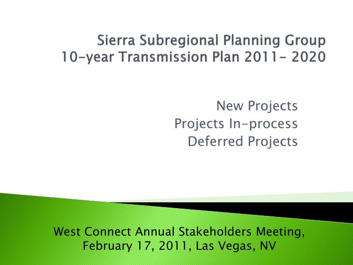 sierra subregional planning group 10 year transmission plan 2011 2020 n.