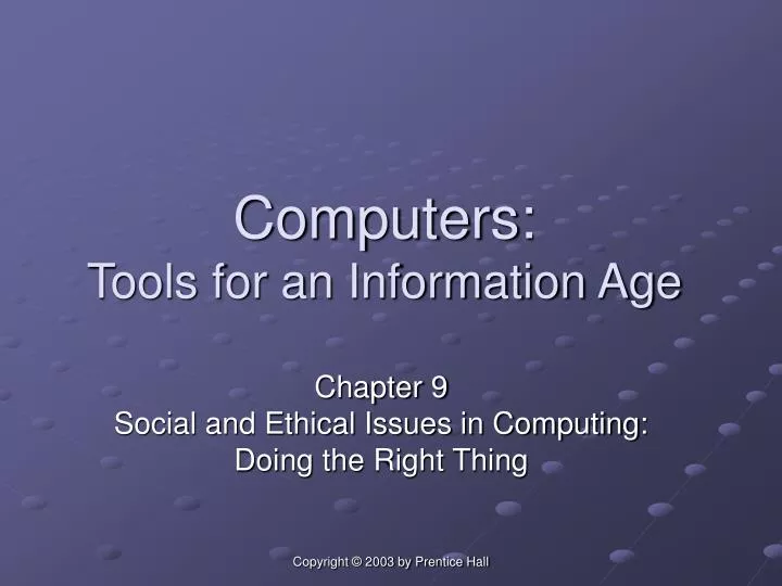 computers tools for an information age n.