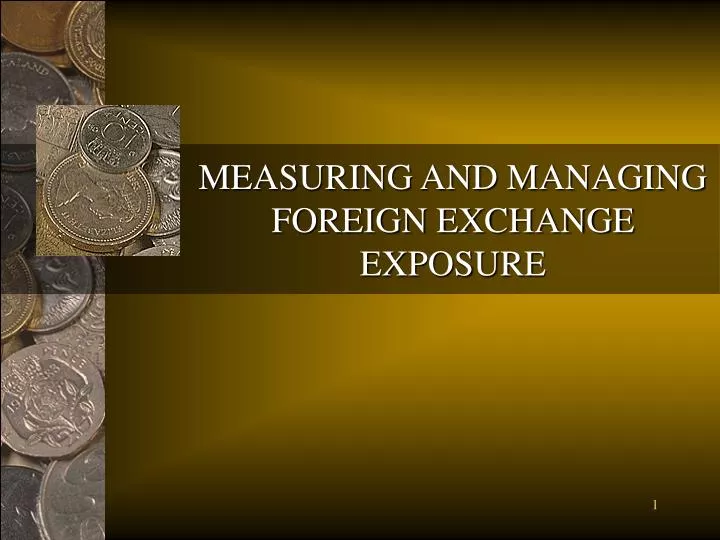 measuring and managing foreign exchange exposure n.