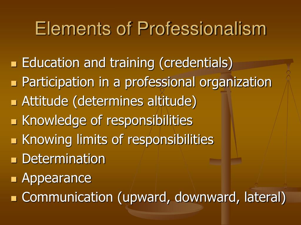 professionalism powerpoint presentation