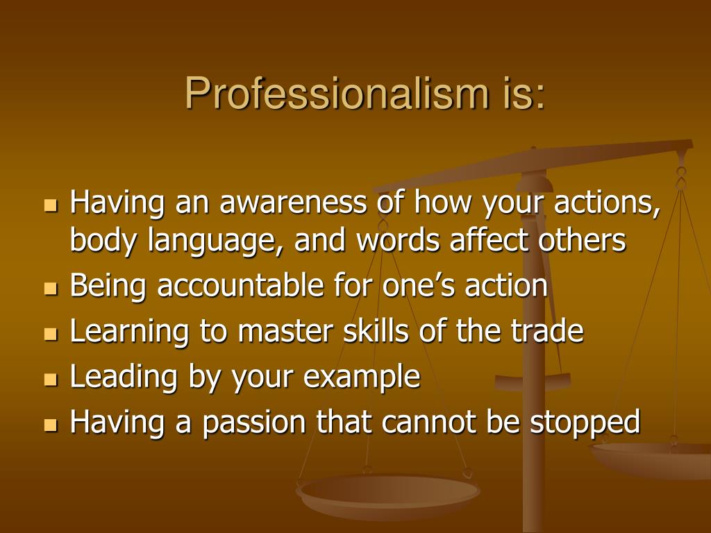 professionalism powerpoint presentation