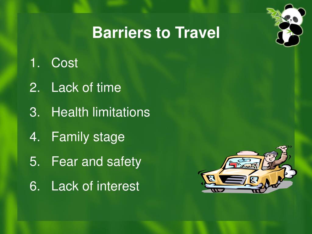 travel barriers definition