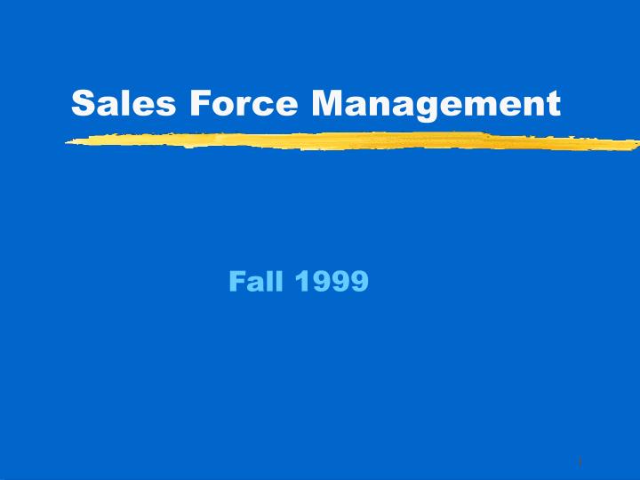 sales force management n.
