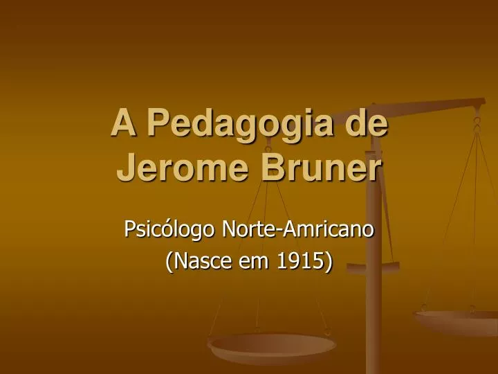 a pedagogia de jerome bruner n.