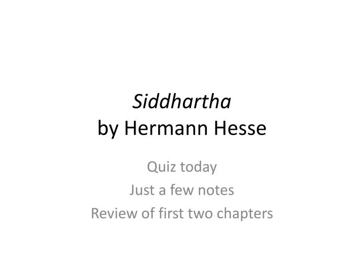 siddhartha by hermann hesse n.