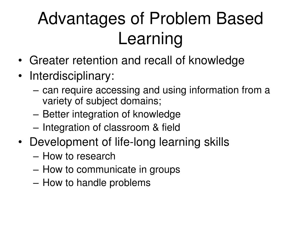 why is case study considered a problem based learning strategy