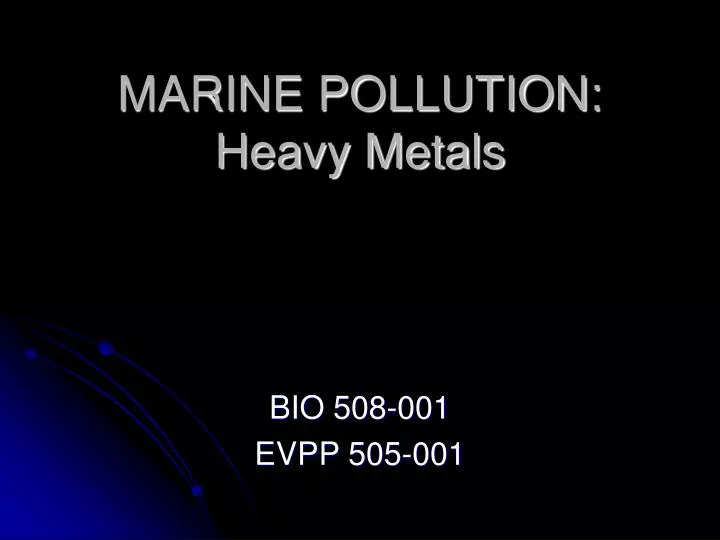 marine pollution heavy metals n.