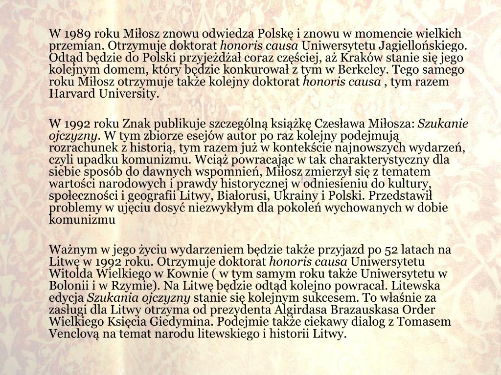 Sprawdzian Literatura Wojny I Okupacji PPT - Literatura Wojny i Okupacji PowerPoint Presentation, free