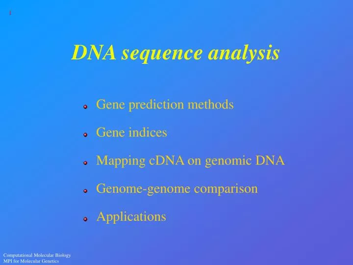 dna sequence analysis n.