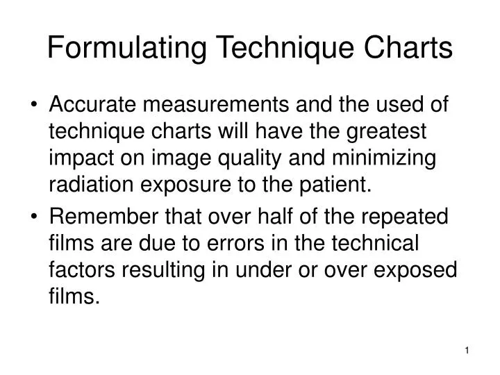 formulating technique charts n.