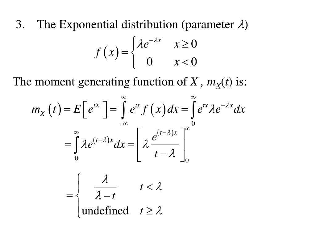 PPT - Moment Generating Functions PowerPoint Presentation, free download -  ID:225405