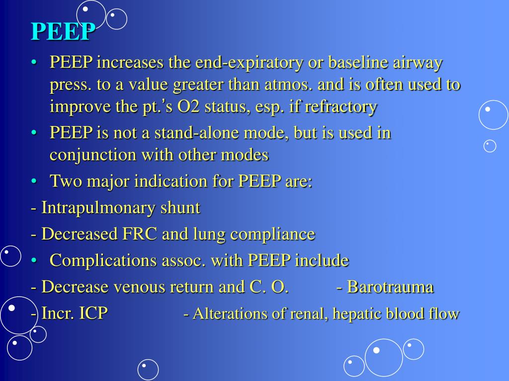 cpap peep setting cpap peep setting