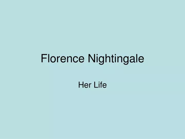 florence nightingale n.