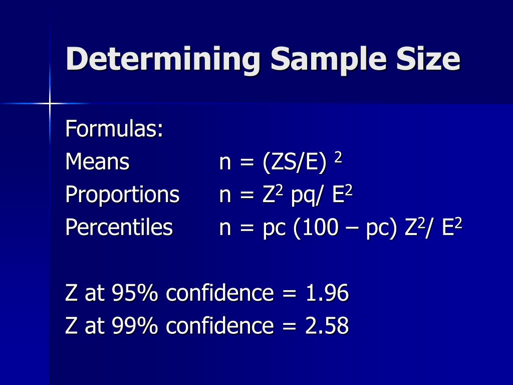 Ppt sampling and sample size determination powerpoint presentation