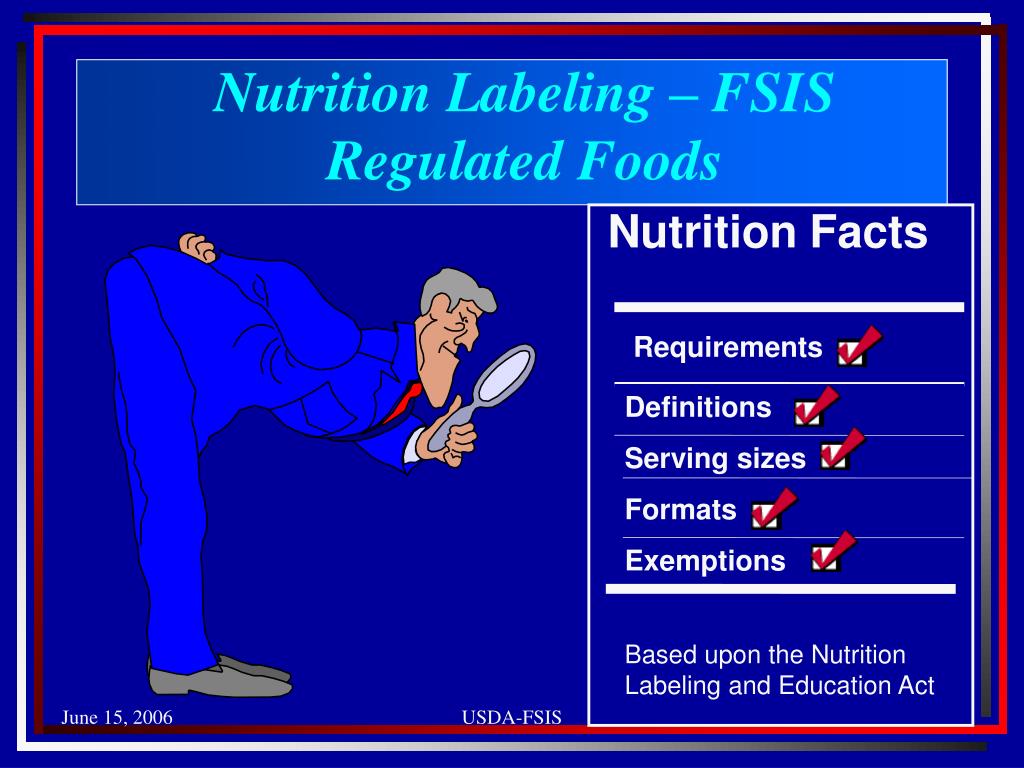 PPT Nutrition Labeling FSIS Regulated Foods PowerPoint Presentation