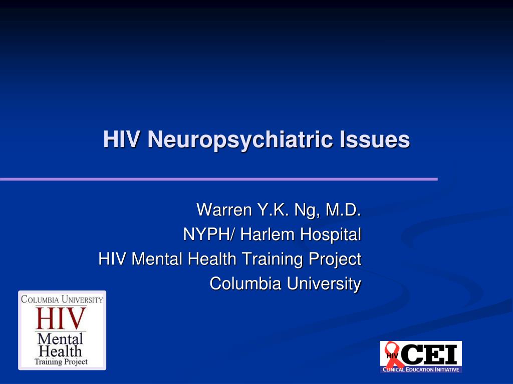 neuropsychiatric presentation of hiv