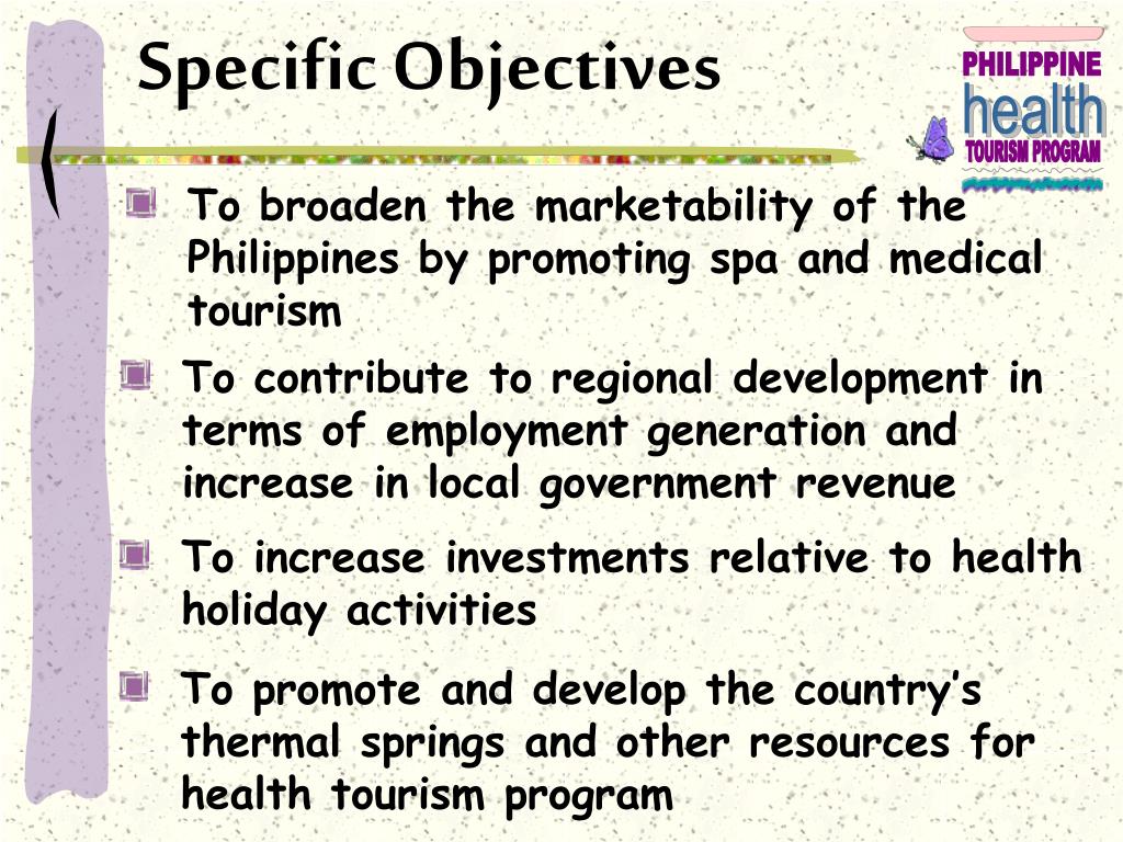 department of tourism objectives pdf