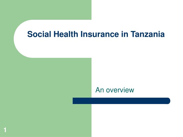 social health insurance in tanzania n.
