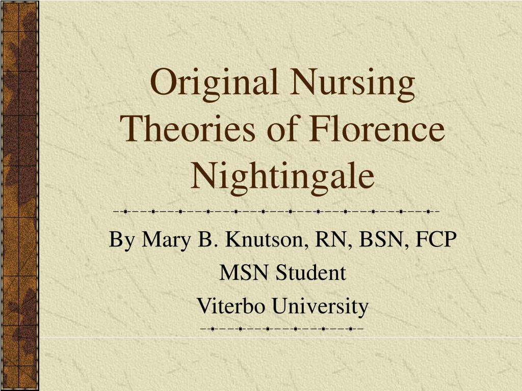 florence nightingale modern nursing theory