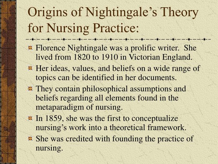 PPT Original Nursing Theories Of Florence Nightingale PowerPoint 