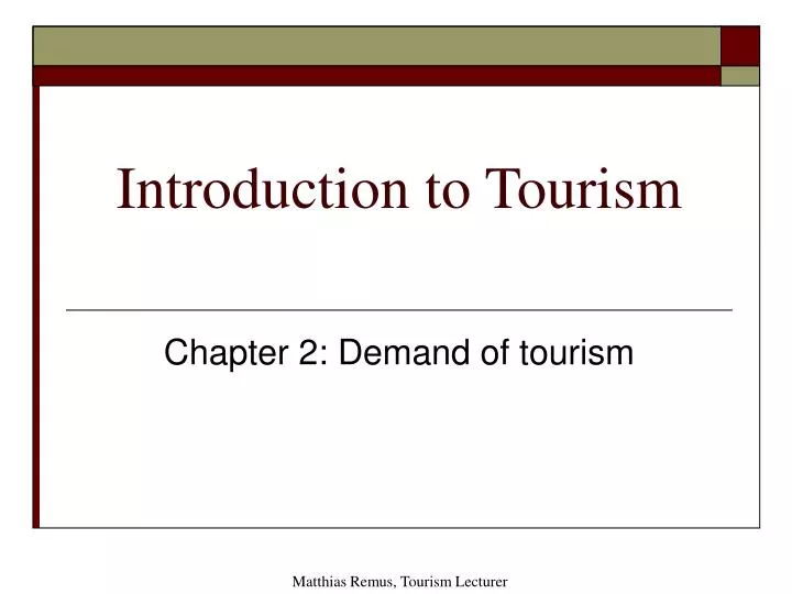 introduction to tourism n.