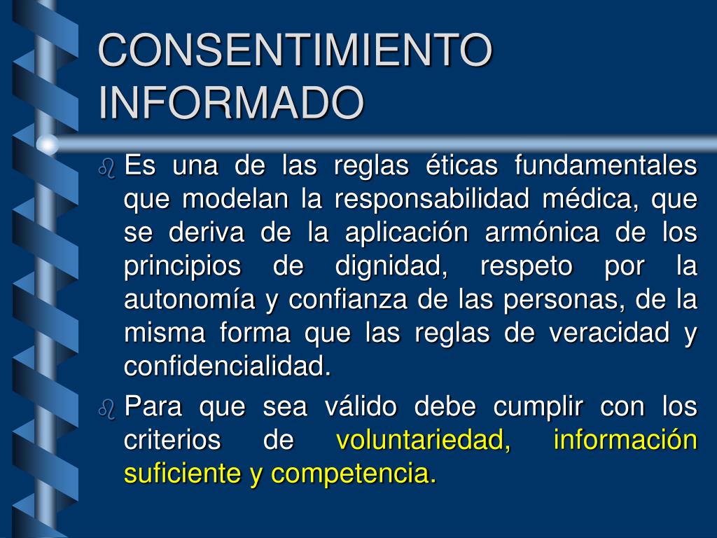 PPT - CONSENTIMIENTO INFORMADO Dra. Claudia A. Pazos PowerPoint  Presentation - ID:226732