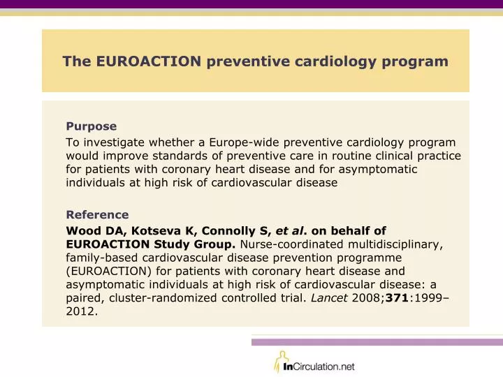 the euroaction preventive cardiology program n.