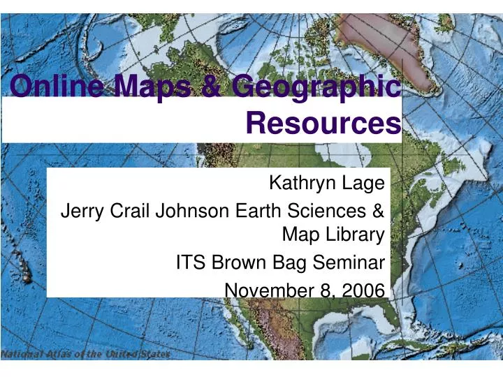 online maps geographic resources n.