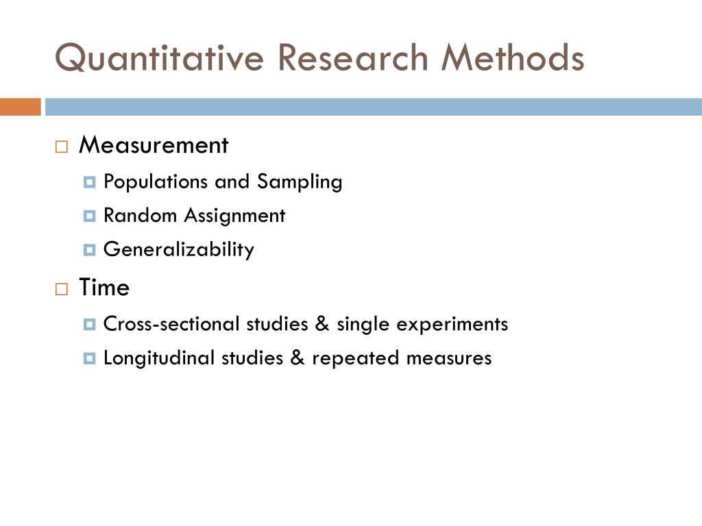 quantitative research and generalizability