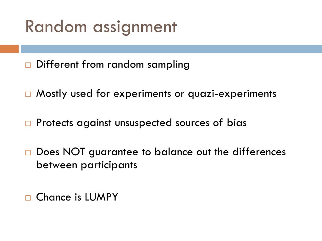 random assignment quantitative research