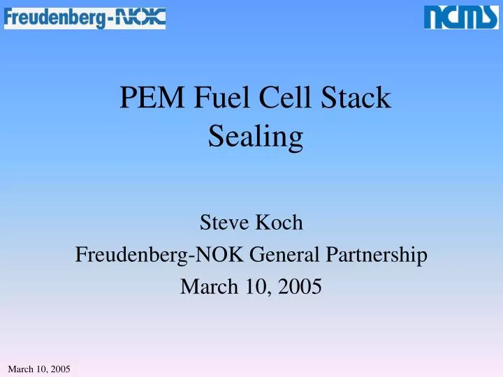 PPT PEM Fuel Cell Stack Sealing PowerPoint Presentation, free