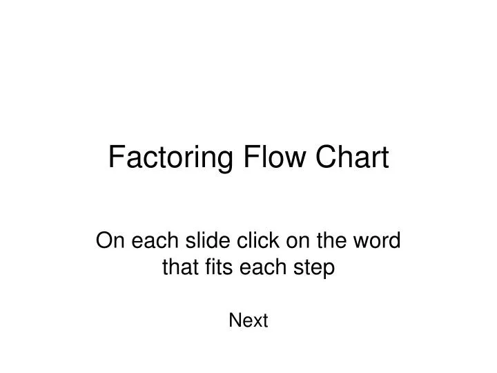 factoring flow chart n.