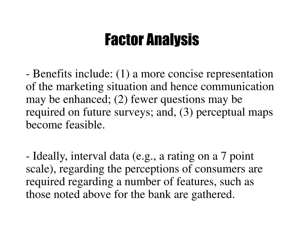 factor analysis case study ppt