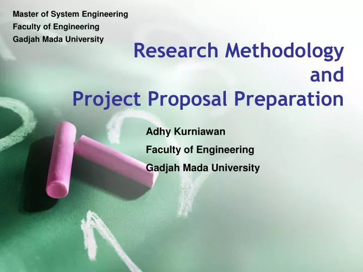 methodology and project proposal